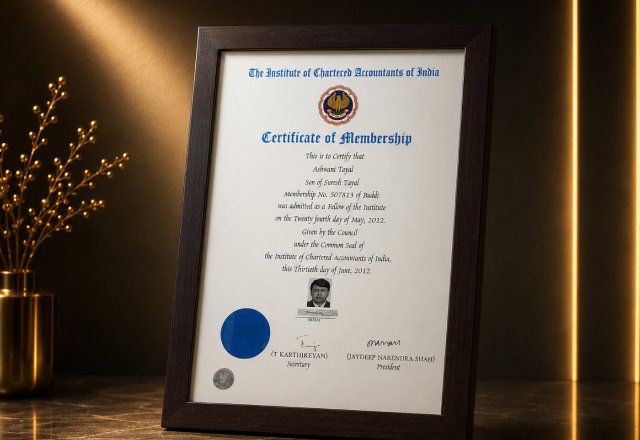 Certificate of Membership (2012)