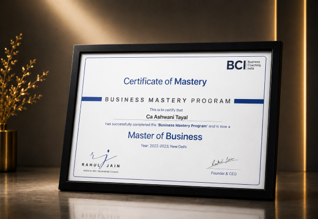 Business Mastery Program Certificate