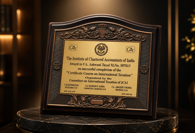 The Institute of Chartered Accountants of India Award