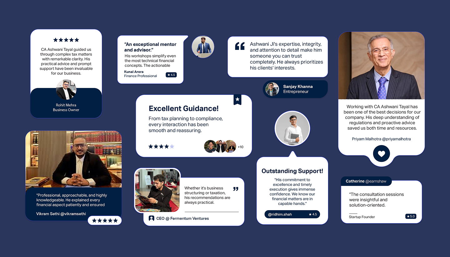 CA Ashwani Tayal client testimonials